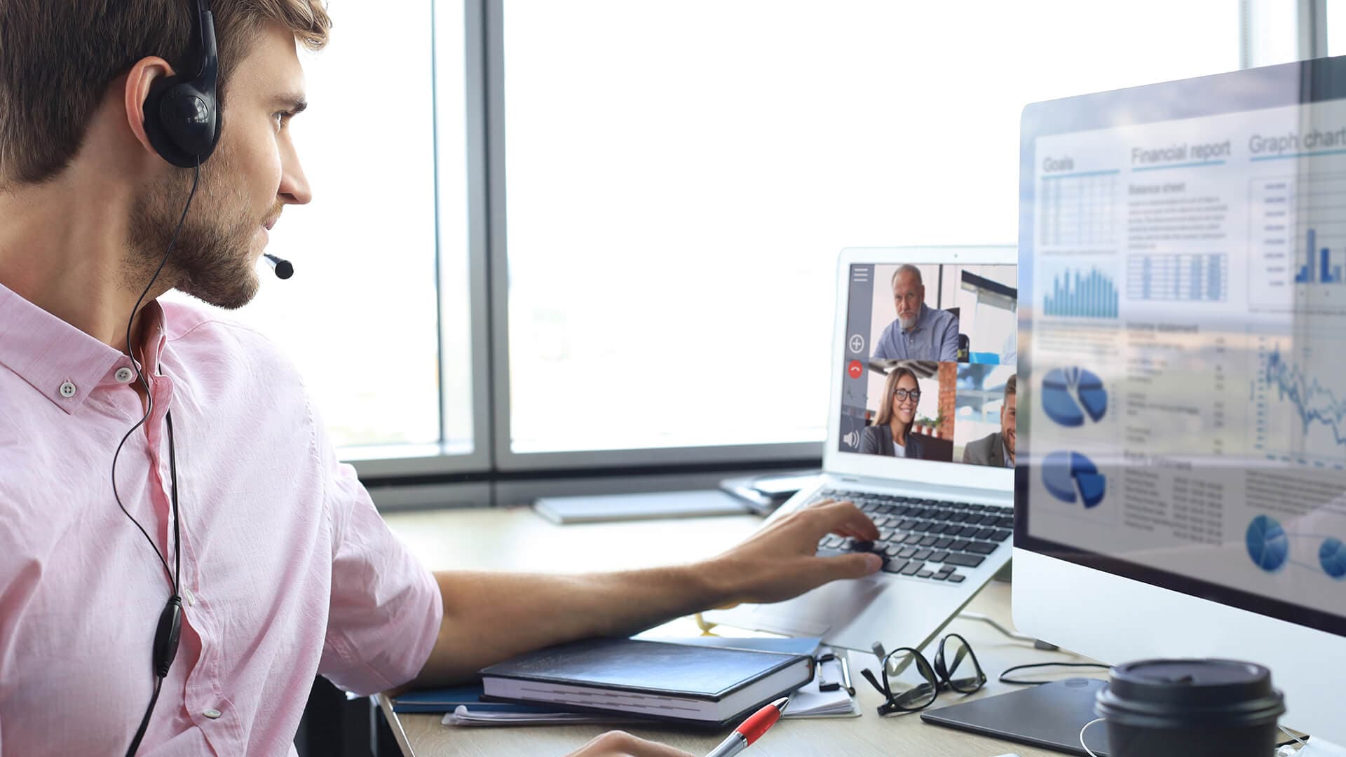 Virtual meeting discussing project updates with a dedicated development team